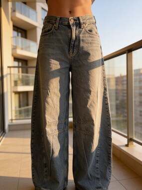 Gap Horseshoe High Rise Barrel Jeans Size 25 Regular